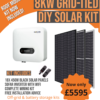 8KW Grid Tied DIY Solar Kit (Roof mounts included)
